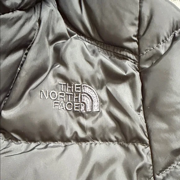 The North Face Black Puffer Jacket with Pink Lining - Picture 3 of 15
